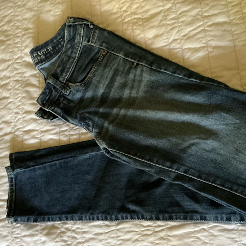 American Eagle Outfitters Dark Blue Straight Jeans